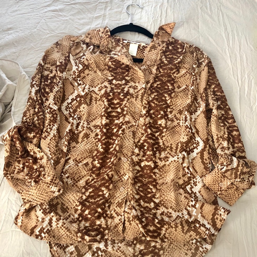 Snake print blouse